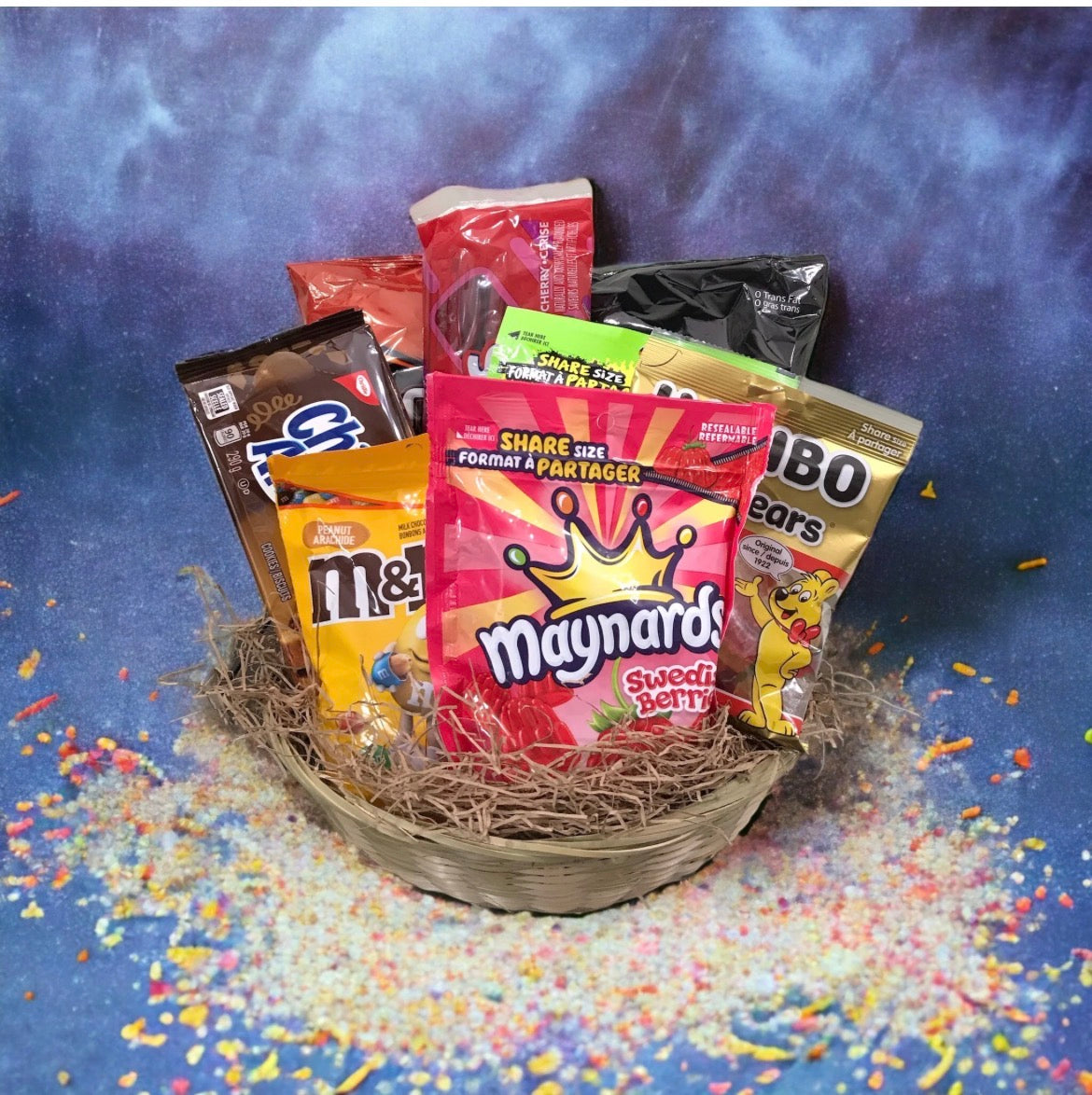 Let's Celebrate Gift Basket- Candy Basket