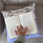 Reading pillow handmade reading pillow made in windsor Ontario book lover gift