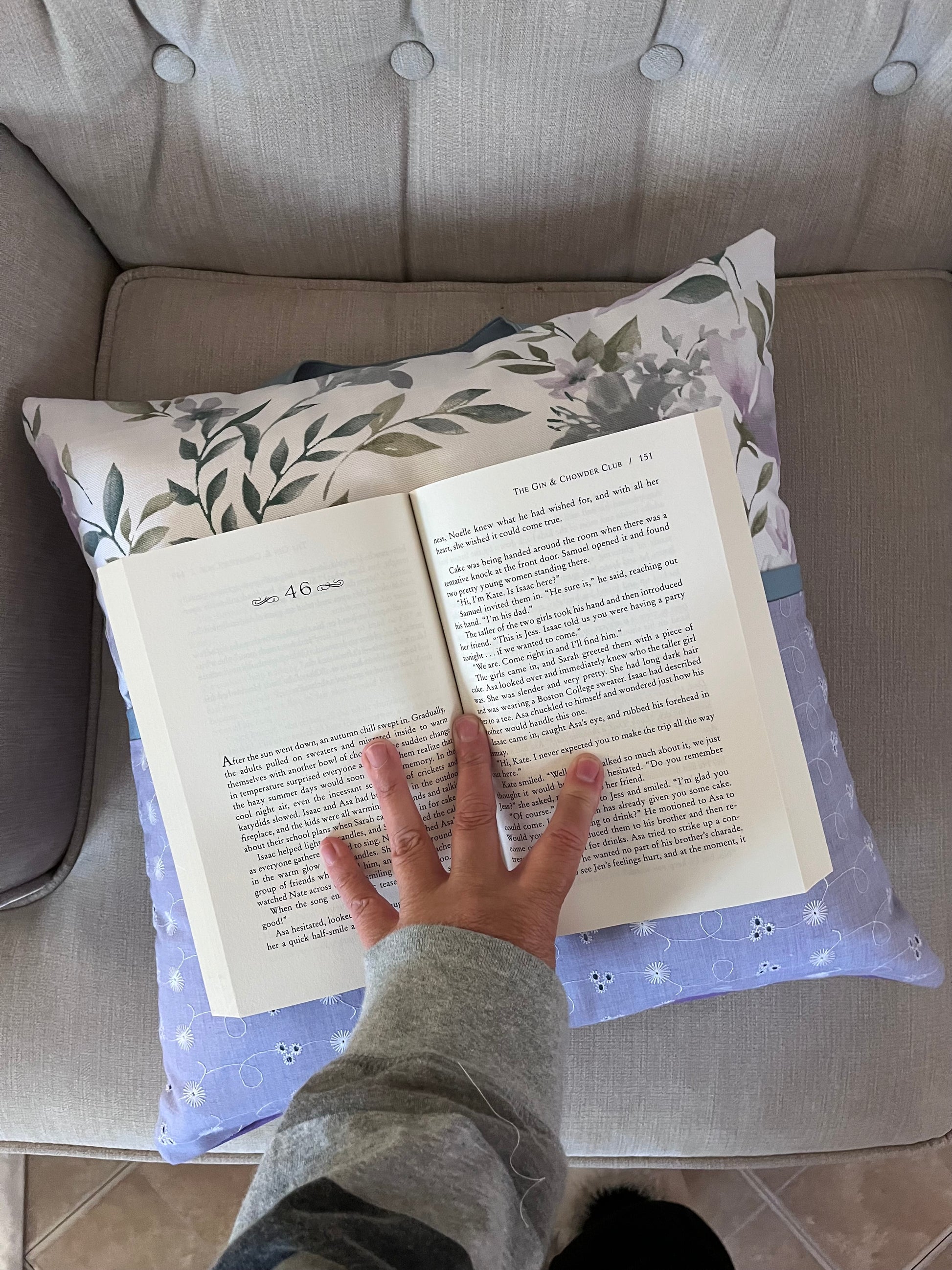 Reading pillow handmade reading pillow made in windsor Ontario book lover gift