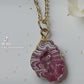 Druzy Resin Gemstone Necklace - Cherry